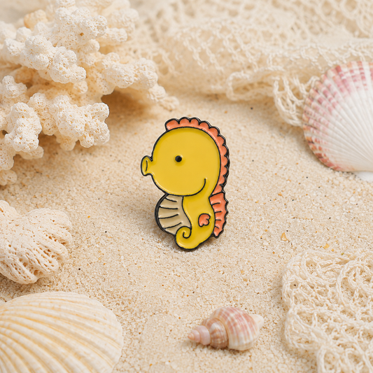 Chubby Seahorse Enamel Pin