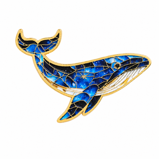 Celestial Whale Enamel Pin