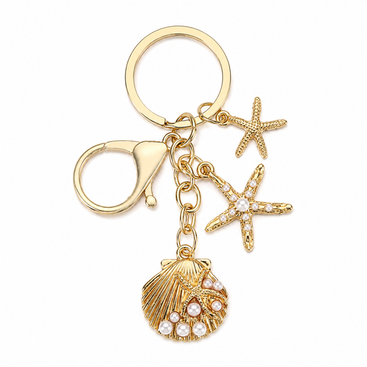 Pearls of Ocean Bag Charm Keychain