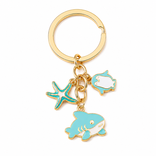 Blue Ocean Friends Bag Charm Keychain