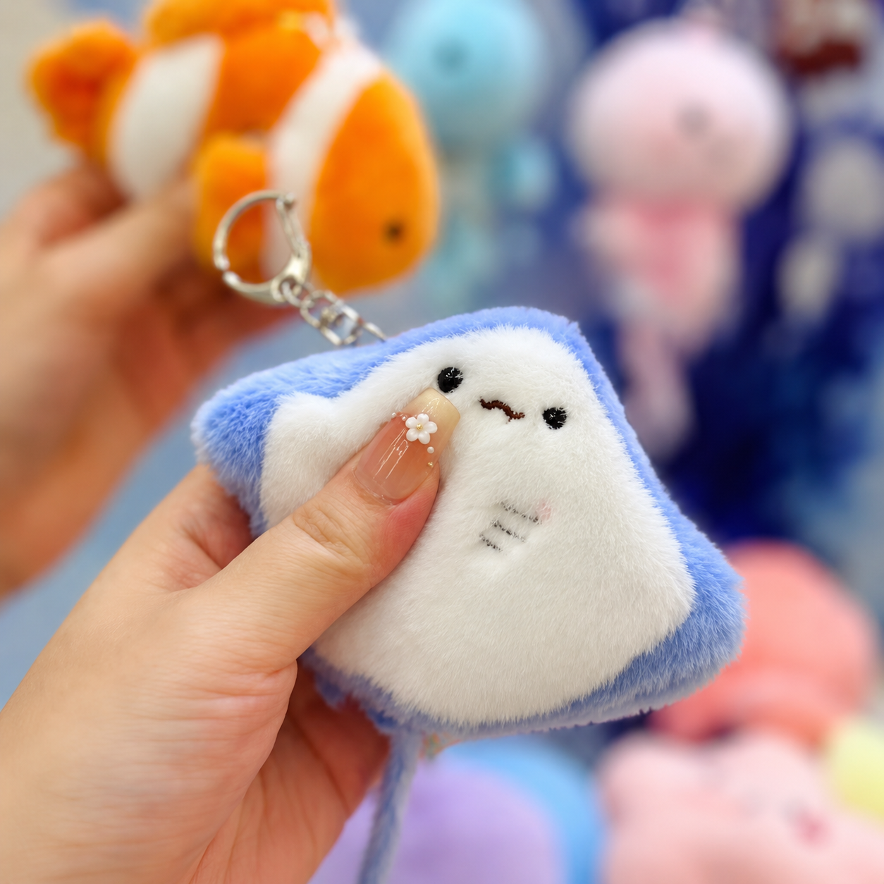 Sting Ray Plush Keychain