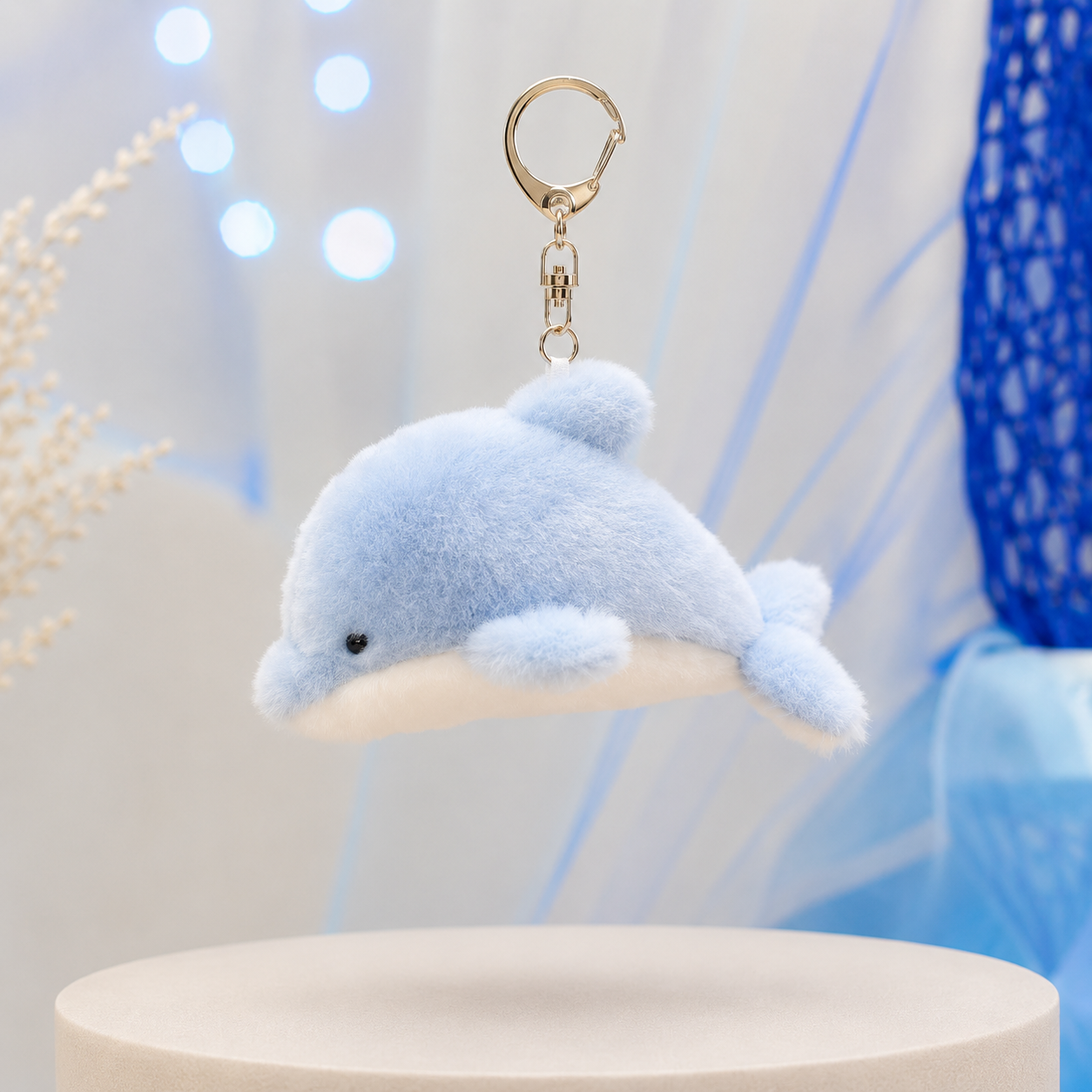 Dolphin Plush Keychain