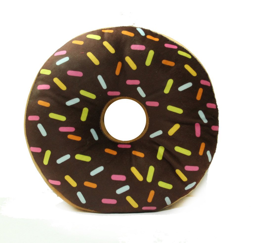Delicious chocolate donut with swirls of white and brown.