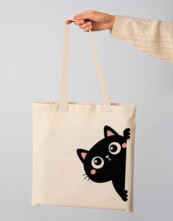 Cute cat cotton tote bag 