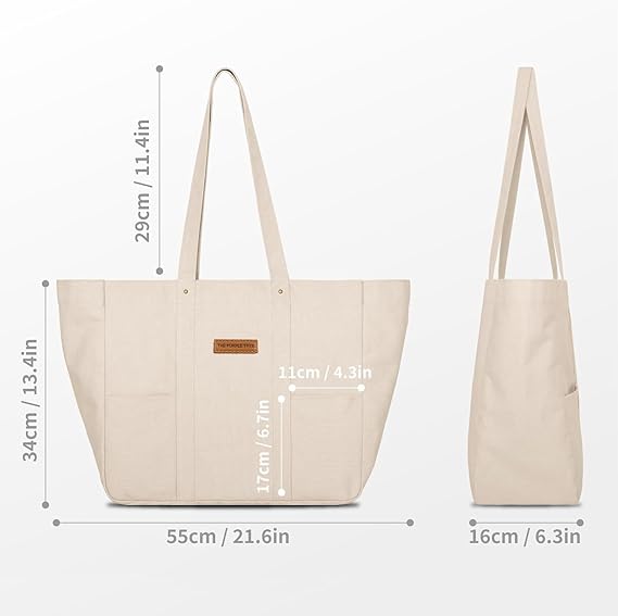 Extra Large Tote Bag with Pockets