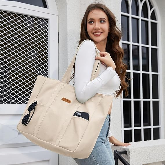 Extra Large Tote Bag with Pockets