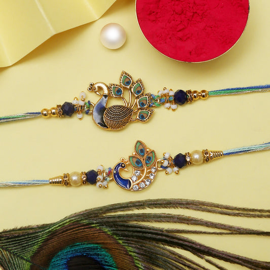 Meenakari Peacock Rakhi