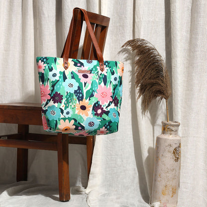 Spring Garden Oversized Tote Bag For Women