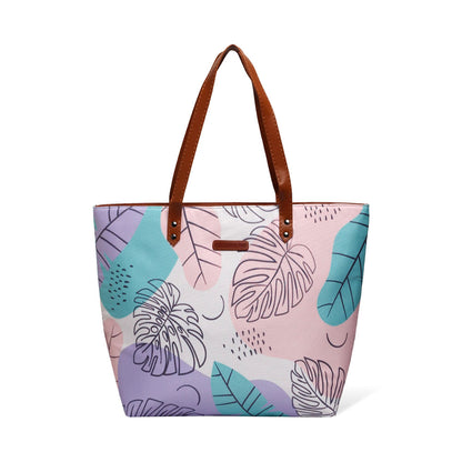 Colorful patterned large tote bag, perfect for carrying all your essentials in style.