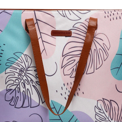 Stylish tote bag with vibrant design, ideal for adding a pop of color to your outfit.