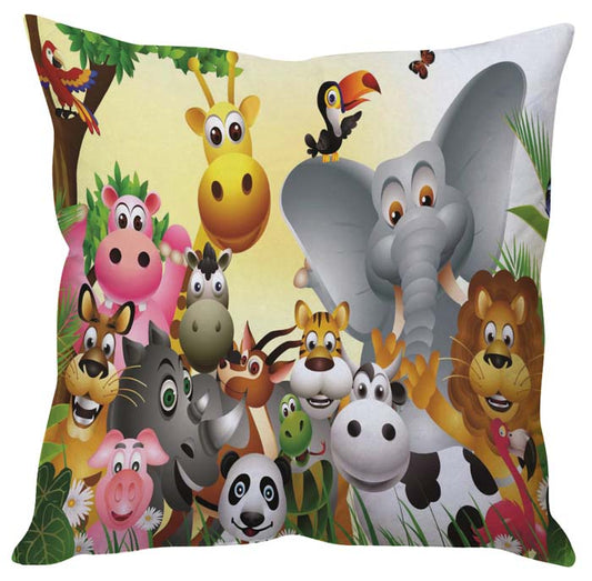 Colorful cartoon animal pillow featuring a cute giraffe design.