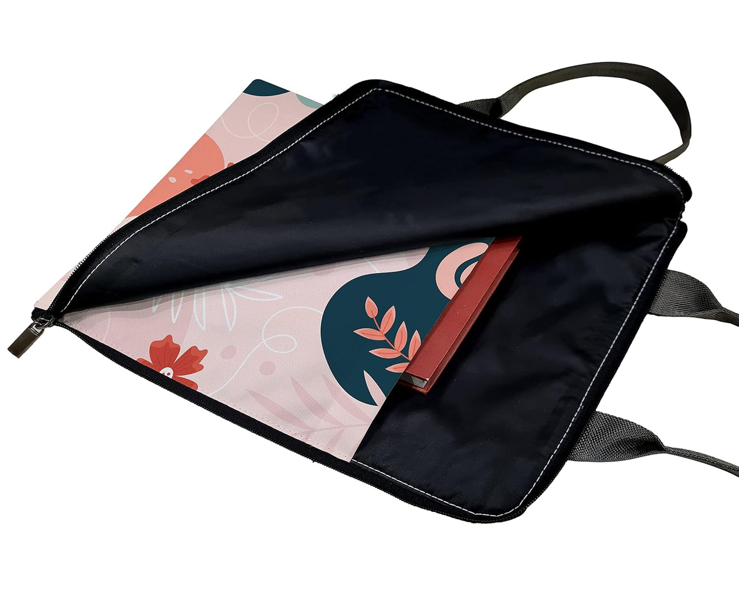 Stay positive quote Documents holder file bag open view
