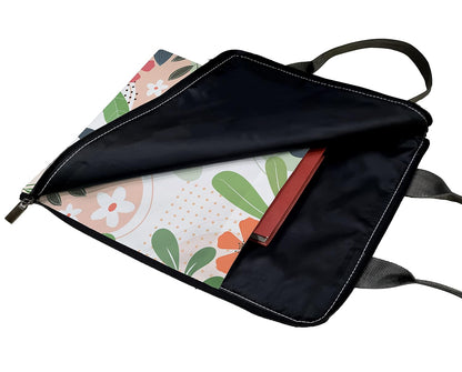 Documents holder file bag in bright and colorfull print open view