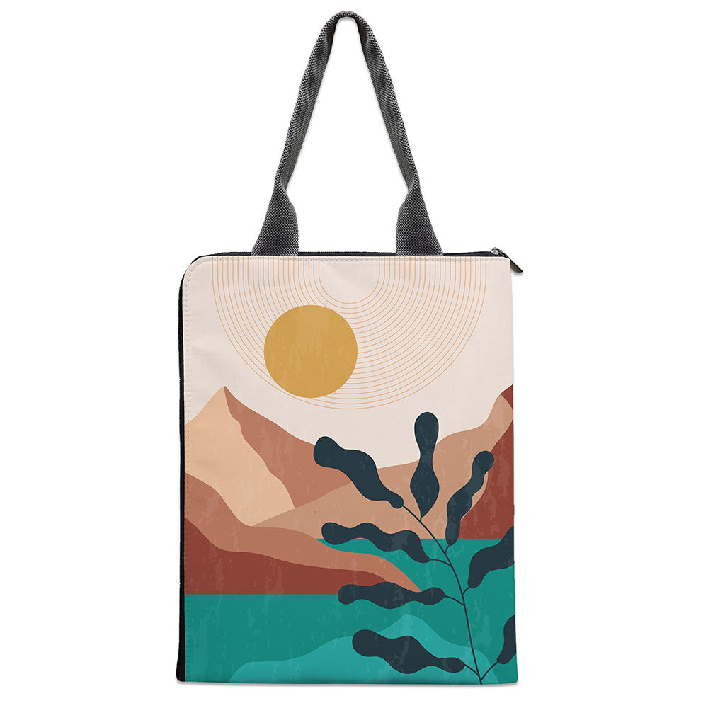 Documents holder file bag in Landscape boho print 