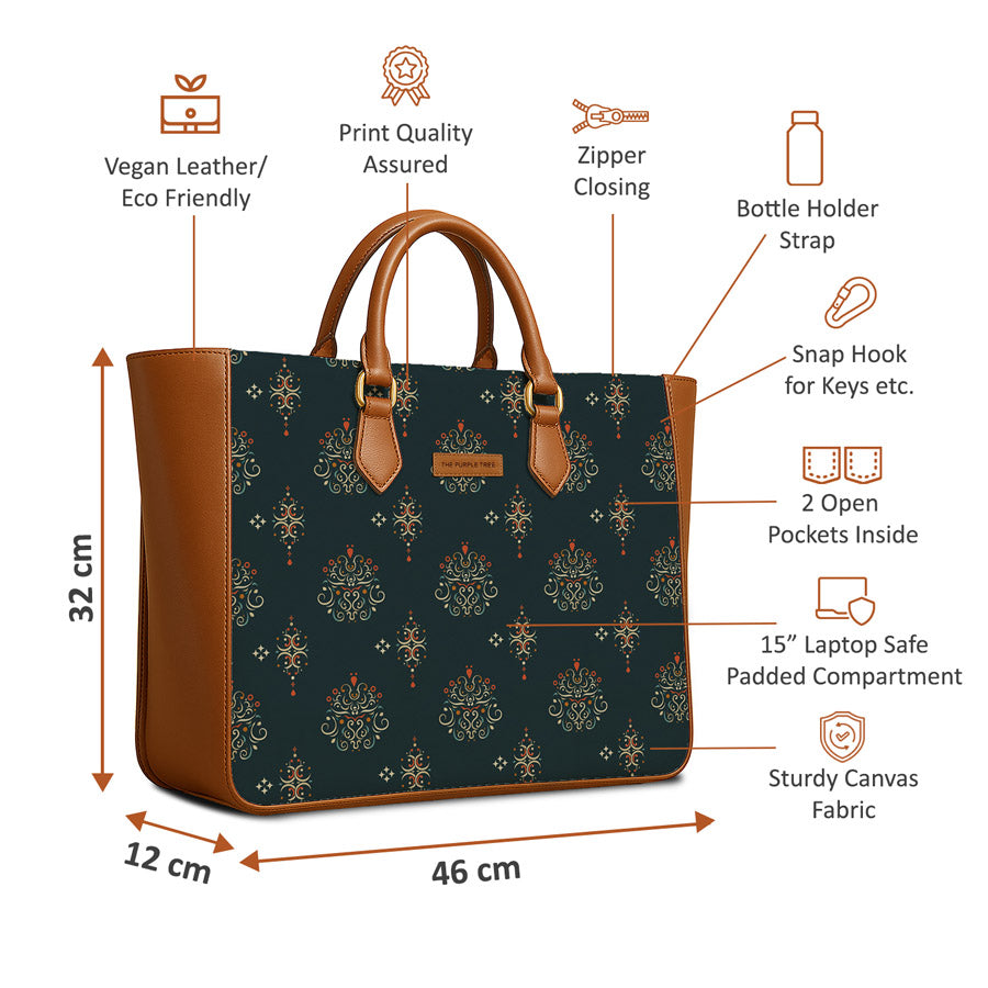 Emerald Royale Vegan Leather Handbag