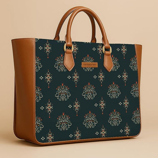 Emerald Royale Vegan Leather Handbag