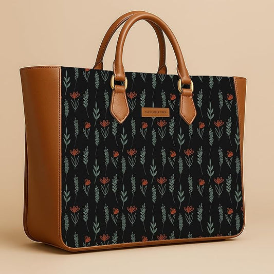 Willow Noir Vegan Leather Handbag