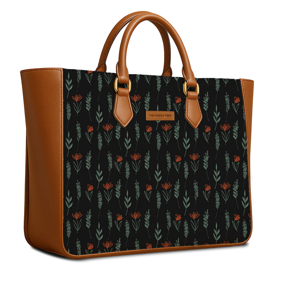 Willow Noir Vegan Leather Handbag