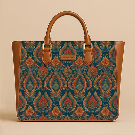 Golden Garden Vegan Leather Handbag