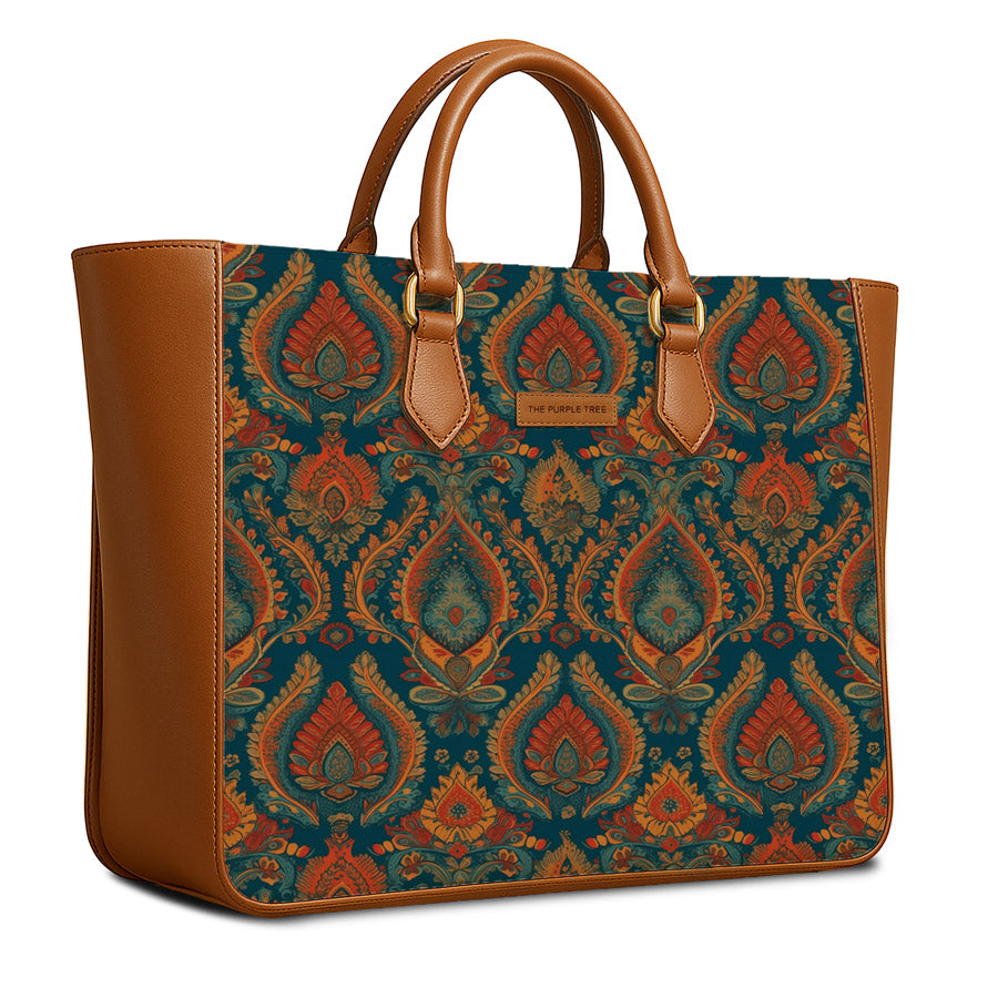 Golden Garden Vegan Leather Handbag