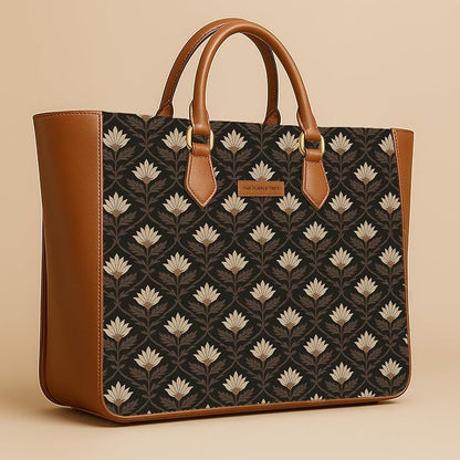 Sepia Garden Vegan Leather Handbag