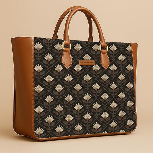 Sepia Garden Vegan Leather Handbag