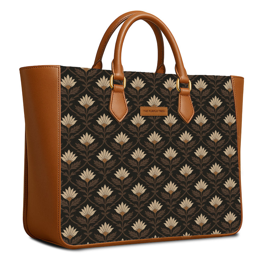 Sepia Garden Vegan Leather Handbag