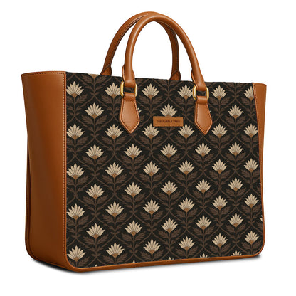 Sepia Garden Vegan Leather Handbag