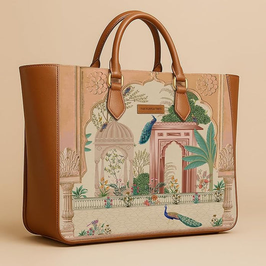 Peacock Garden Vegan Leather Handbag