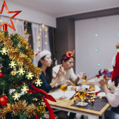  String lights adorned with snowflakes, bringing a magical winter wonderland vibe to your home decor.
