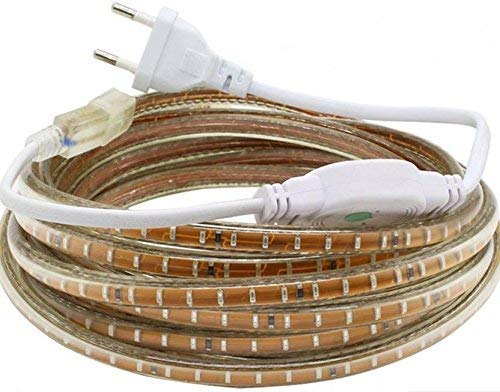 Yellow LED rope light, suitable for accentuating architectural features or highlighting outdoor landscapes.