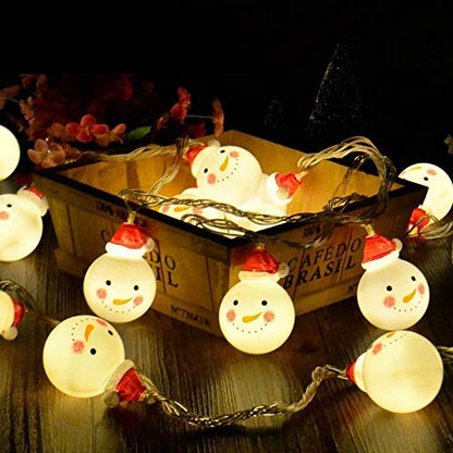 Red Snowman LED Lights
