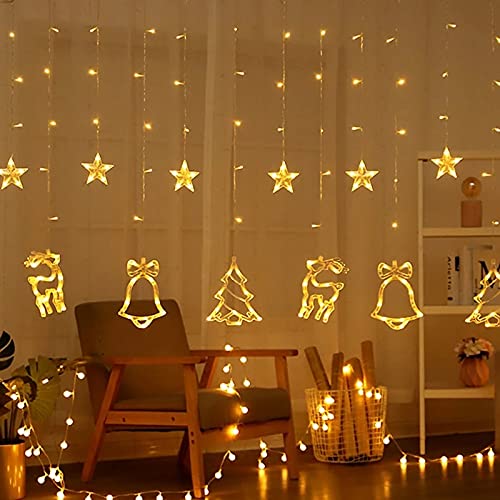 Christmas Reindeer LED Curtain Lights