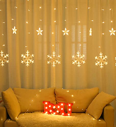 Christmas Snowflake LED Curtain Lights