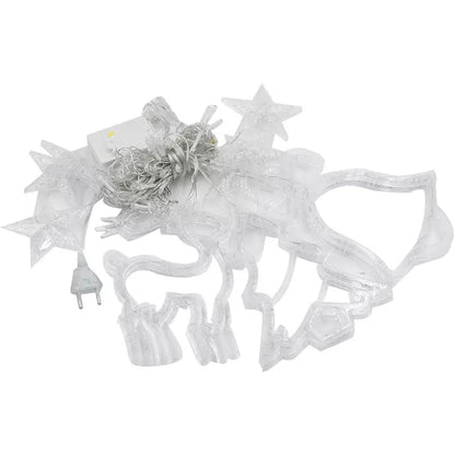  Cozy holiday room adorned with Christmas decor and lights.