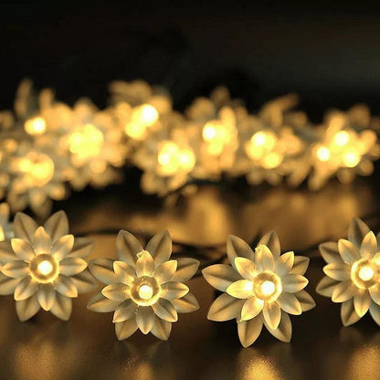 Christmas tree covered in beautiful white flowers
