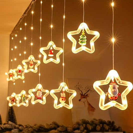A string of Christmas lights with a remote control, adding a festive touch to your holiday decorations.