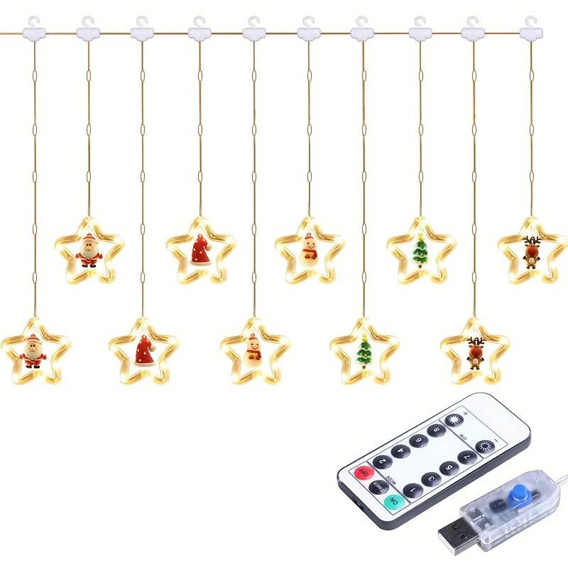 Christmas lights with a remote control, adding a festive touch to your holiday decorations.