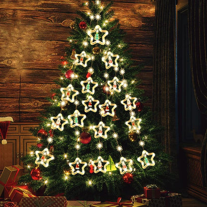  Festive string lights with remote control for convenient holiday lighting.