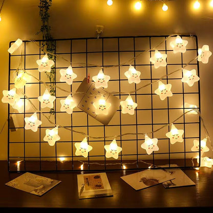 Smiling Star 14 LED String Light