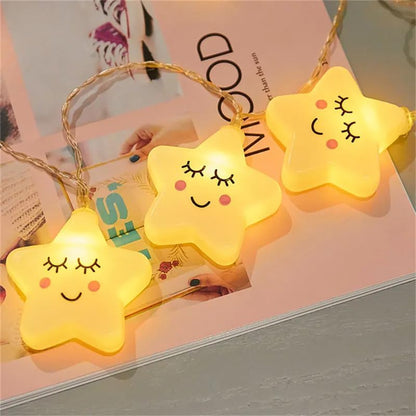 Smiling Star 14 LED String Light