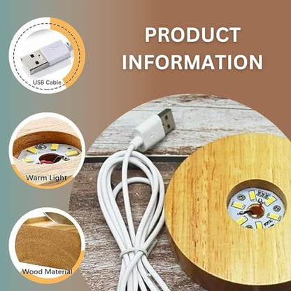 3D Moon Crystal Ball Night Lamp