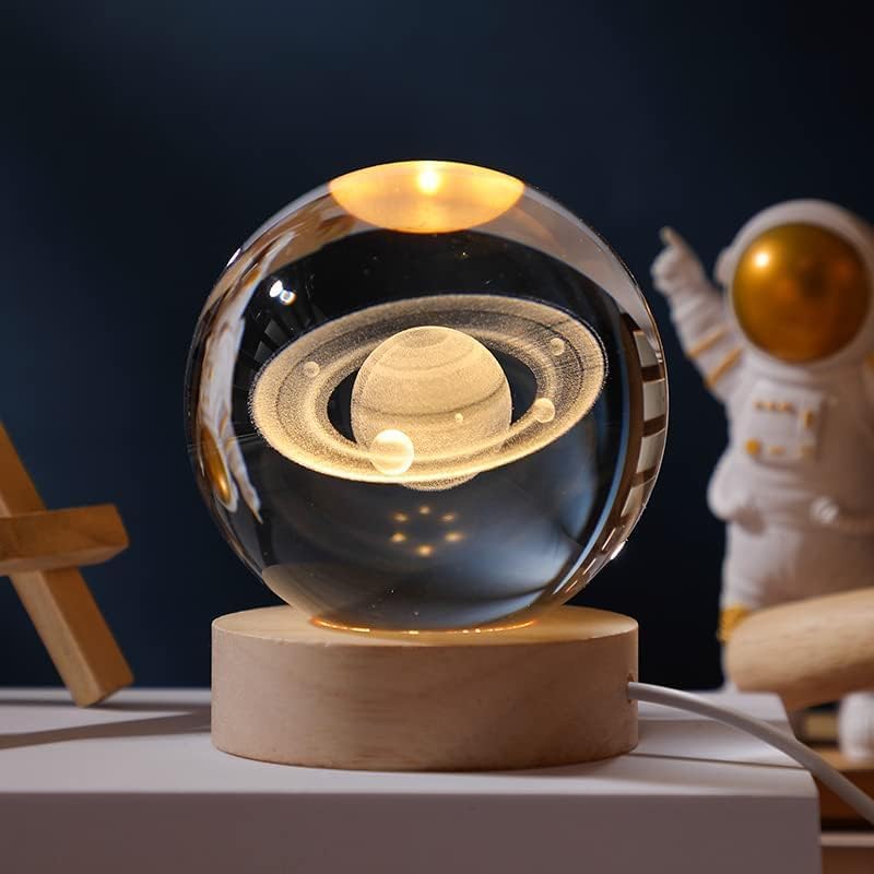 3D Moon Crystal Ball Night Lamp