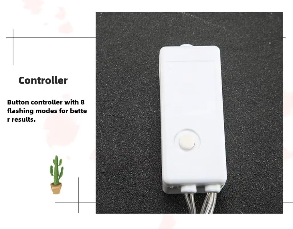 Christmas Star and Ring Curtain Lights Multicolor