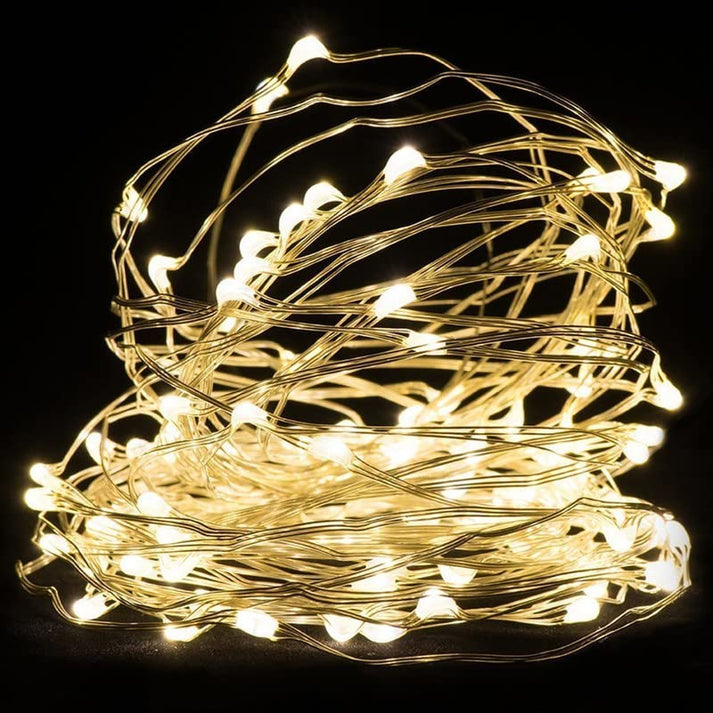 Copper Wire LED Rice String Lights – The Purple Tree