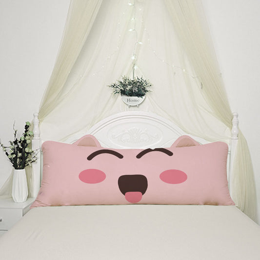 Blush Long Bed Pillow For Kids Room