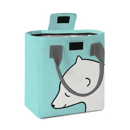 Cute Polar Bear Print Lunch Bag
