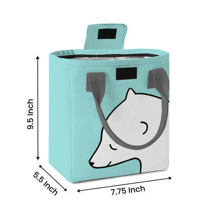 Cute Polar Bear Print Lunch Bag