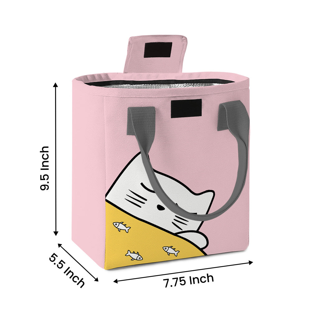 Cute Cat Print Lunch Bag