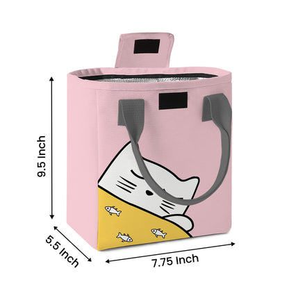 Cute Cat Print Lunch Bag